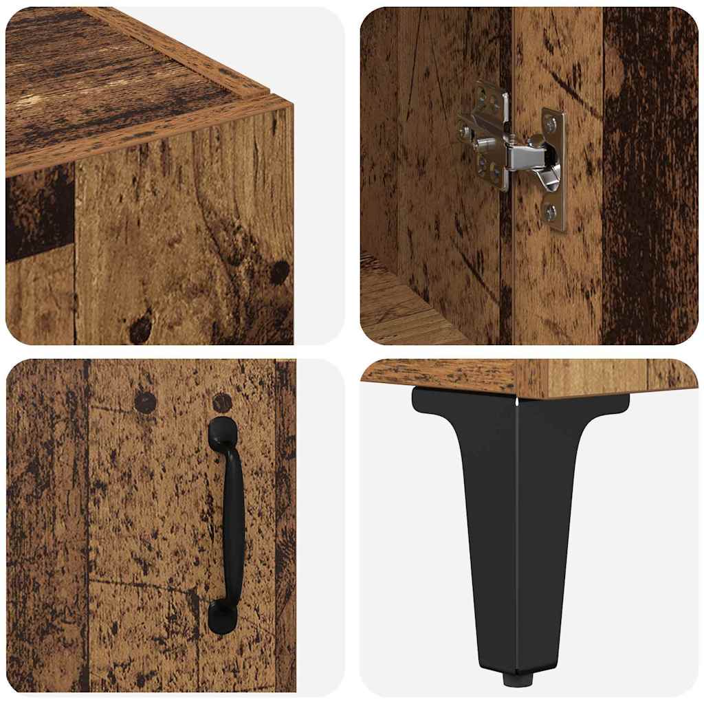 vidaXL Highboard Παλιό Ξύλο 69,5 x 34 x 180 εκ. Επεξεργασμένο ξύλο