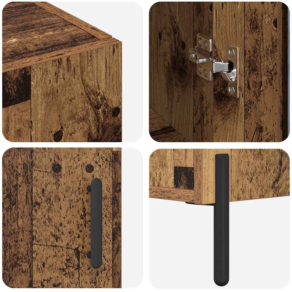 vidaXL Highboard Παλιό Ξύλο 69,5 x 34 x 180 εκ. Επεξεργασμένο ξύλο