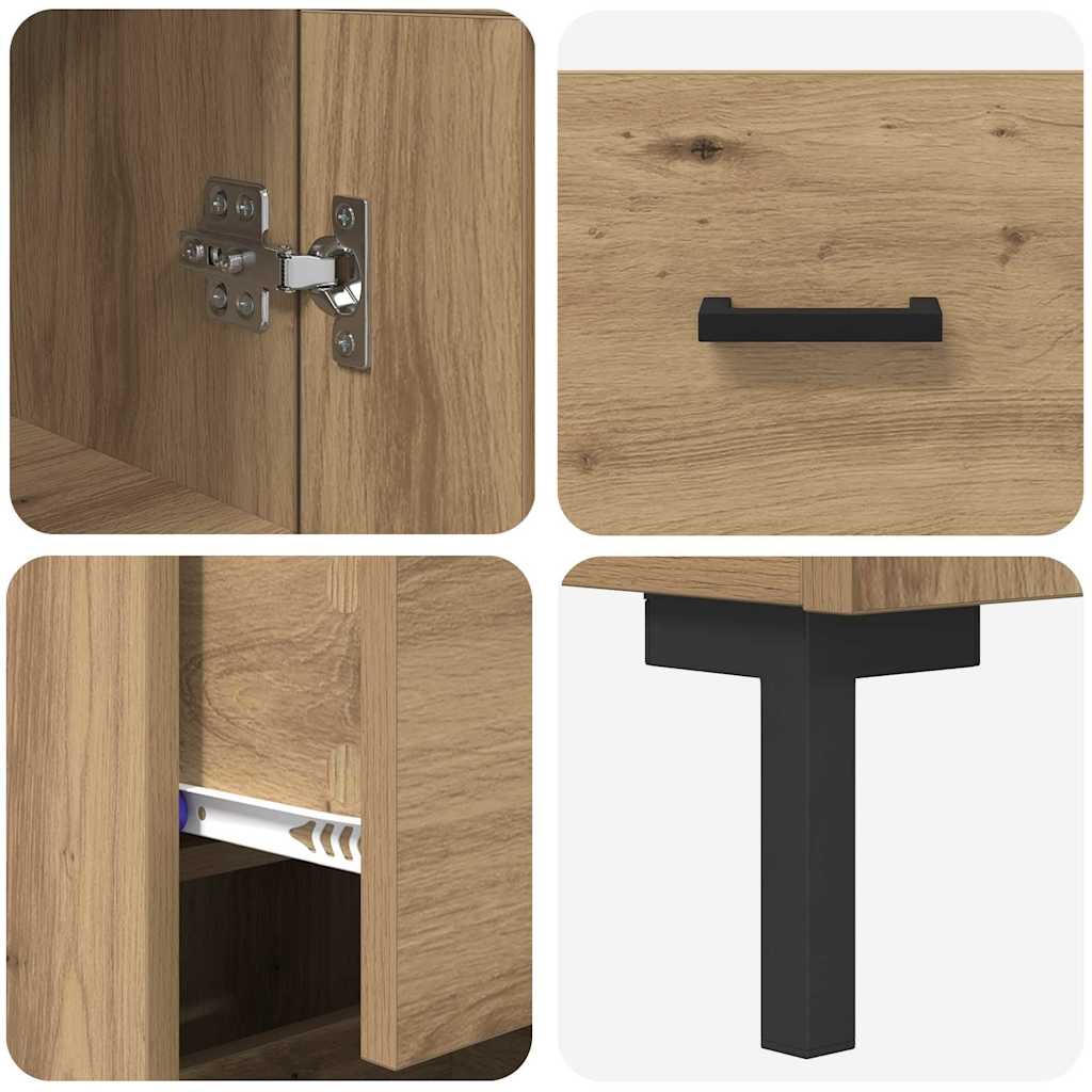 vidaXL Highboard Artisan Oak 34,5 x 34 x 180 εκ. Επεξεργασμένο ξύλο