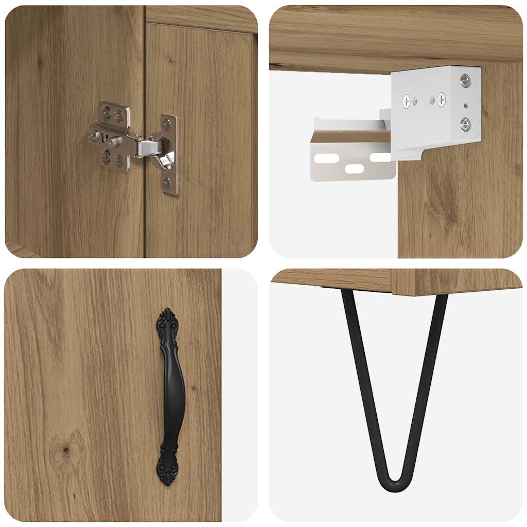 vidaXL Highboard Artisan Oak 69,5 x 34 x 180 εκ. Επεξεργασμένο ξύλο