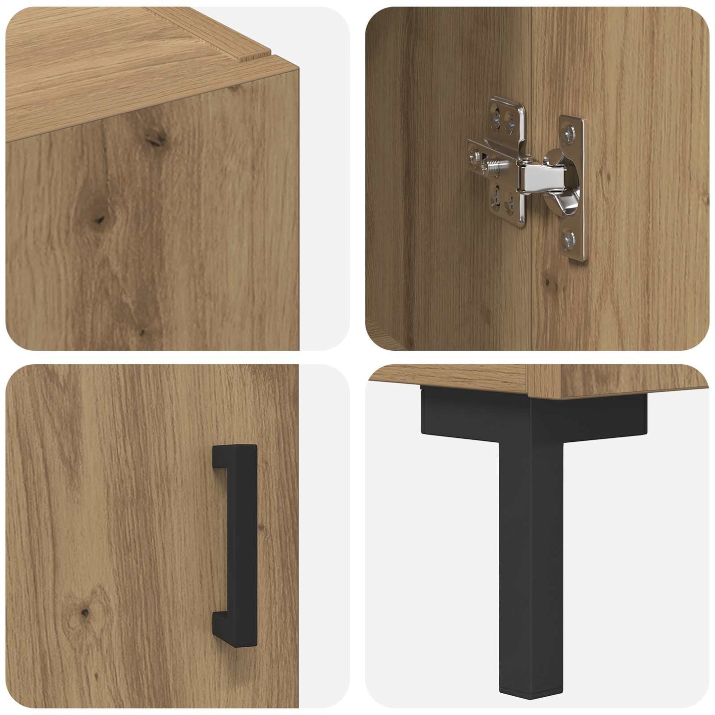 vidaXL Highboard Artisan Oak 69,5 x 34 x 180 εκ. Επεξεργασμένο Ξύλο