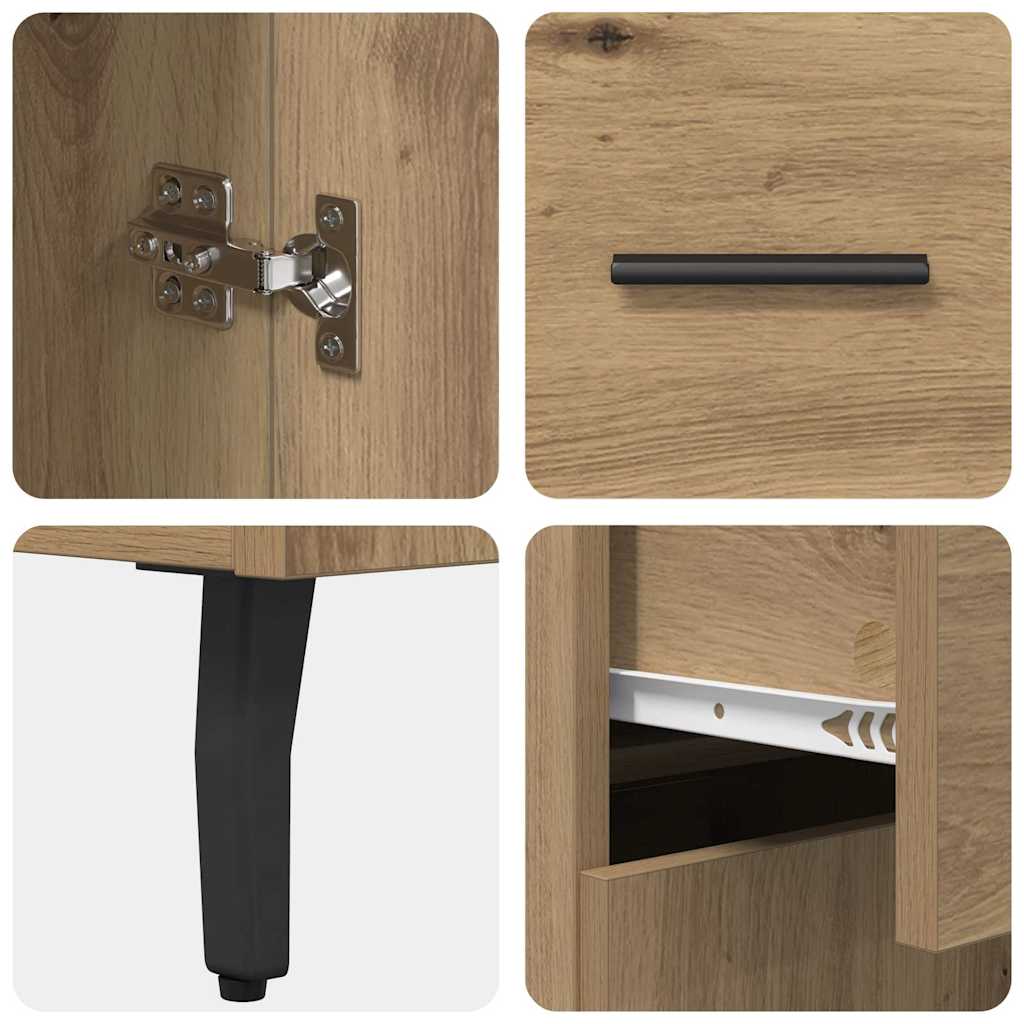 vidaXL Highboard 2 τμχ. Artisan Oak 69,5 x 34 x 180 εκ.