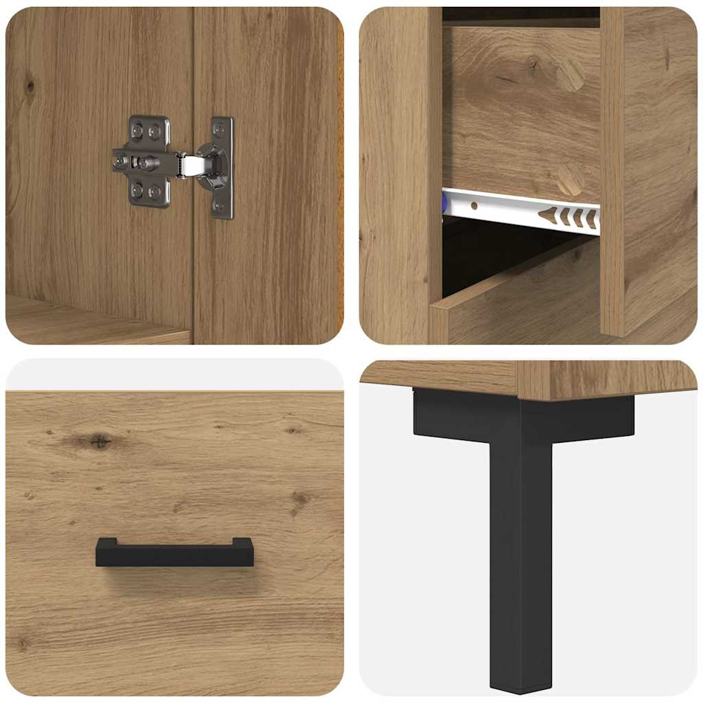 vidaXL Highboard 2 τμχ. Artisan Oak 69,5 x 34 x 180 εκ.