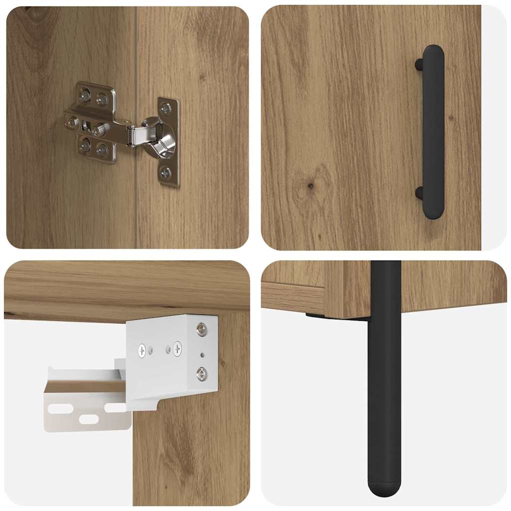 vidaXL Highboard 2 pcs Artisan Oak Επεξεργασμένο ξύλο