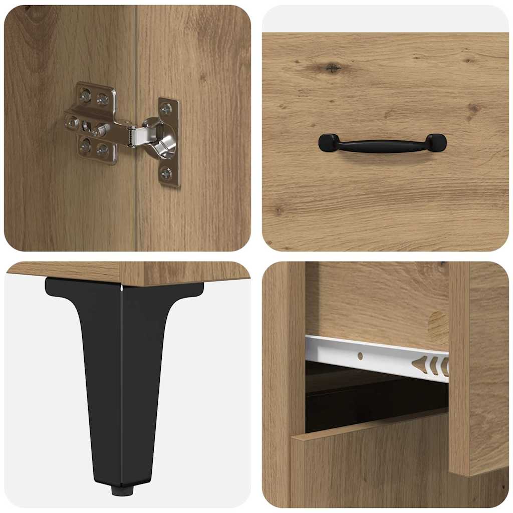 vidaXL Highboard Artisan Oak 69,5 x 34 x 180 εκ. Επεξεργασμένο ξύλο