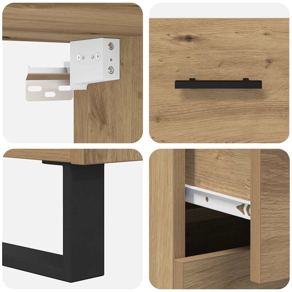 vidaXL Highboard Artisan Oak 69,5 x 34 x 180 εκ. Επεξεργασμένο ξύλο