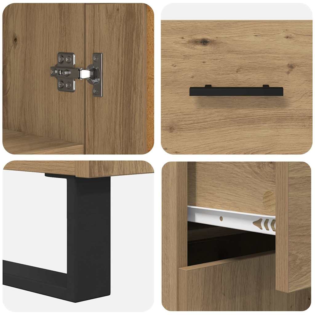 vidaXL Highboard 2 τμχ. Artisan Oak 69,5 x 34 x 180 εκ.