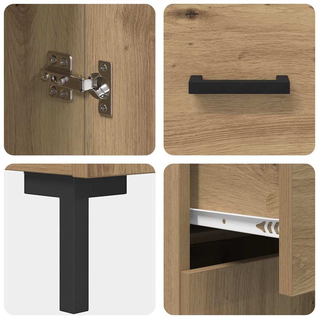 vidaXL Highboard Artisan Oak 69,5 x 34 x 180 εκ. Επεξεργασμένο ξύλο