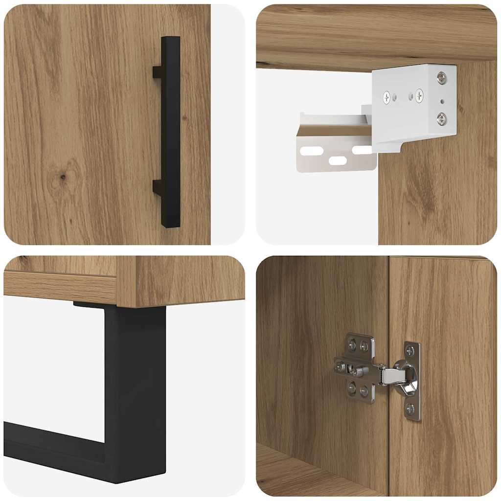 vidaXL Highboard Artisan Oak 69,5 x 34 x 180 εκ. Επεξεργασμένο ξύλο