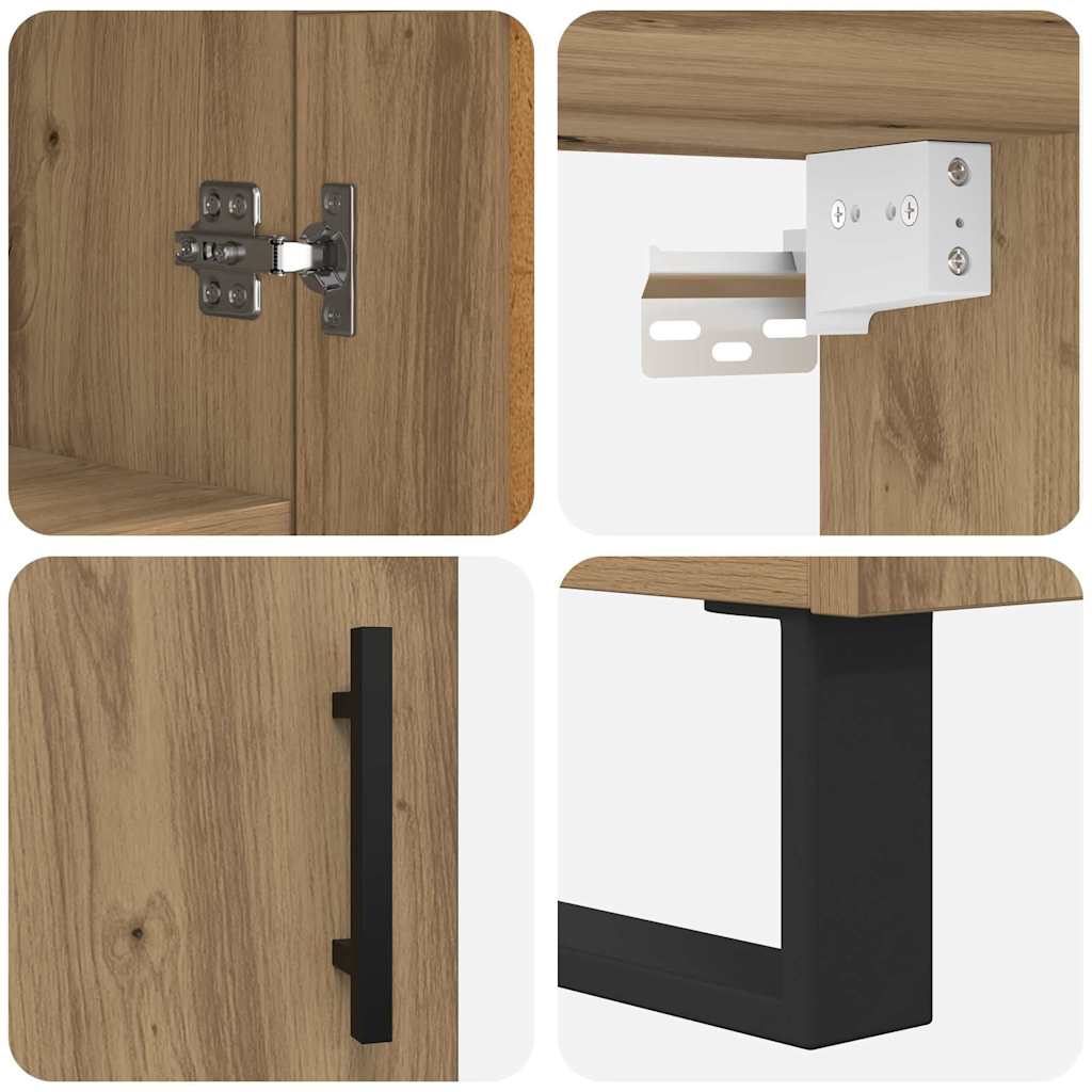 vidaXL Highboard 2 pcs Artisan Oak Επεξεργασμένο ξύλο