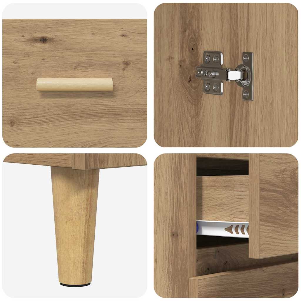 vidaXL Highboard Artisan Oak 69,5 x 34 x 180 εκ. Επεξεργασμένο ξύλο