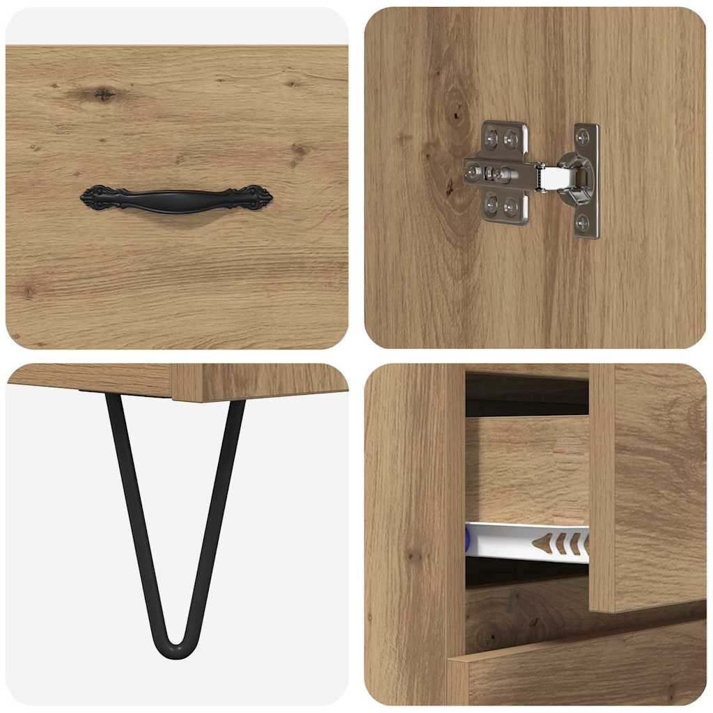 vidaXL Highboard 2 τμχ. Artisan Oak 69,5 x 34 x 180 εκ.