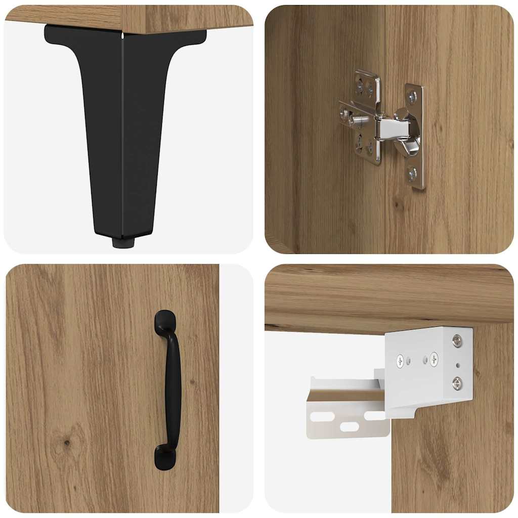 vidaXL Highboard Artisan Oak 69,5 x 34 x 180 εκ. Επεξεργασμένο ξύλο