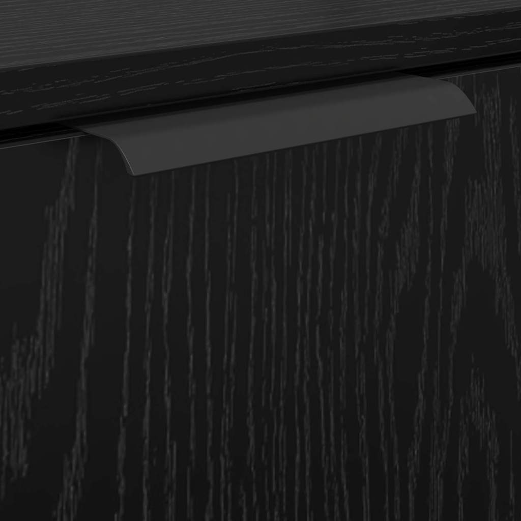 vidaXL Σετ Ντουλαπιών Μπάνιου 3 pcs Μαύρη Οξυά Επεξεργασμένο ξύλο