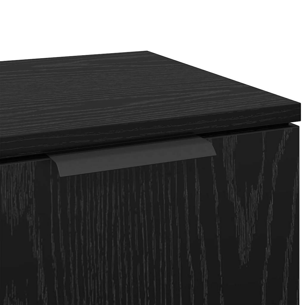 vidaXL Πλαϊνό γραφείο με συρτάρι 3 pcs Μαύρη δρυς Επεξεργασμένο ξύλο