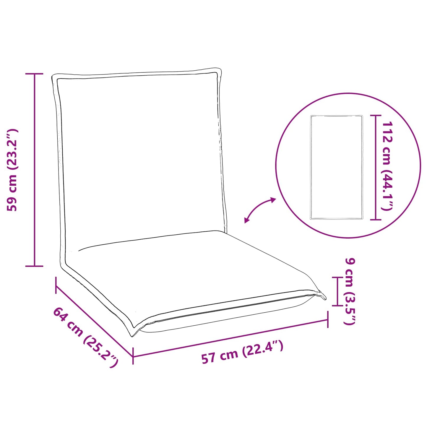 vidaXL Καρέκλα Δαπέδου Στρατιωτικό Πράσινο 54 x 64 x 59 εκ. ύφασμα