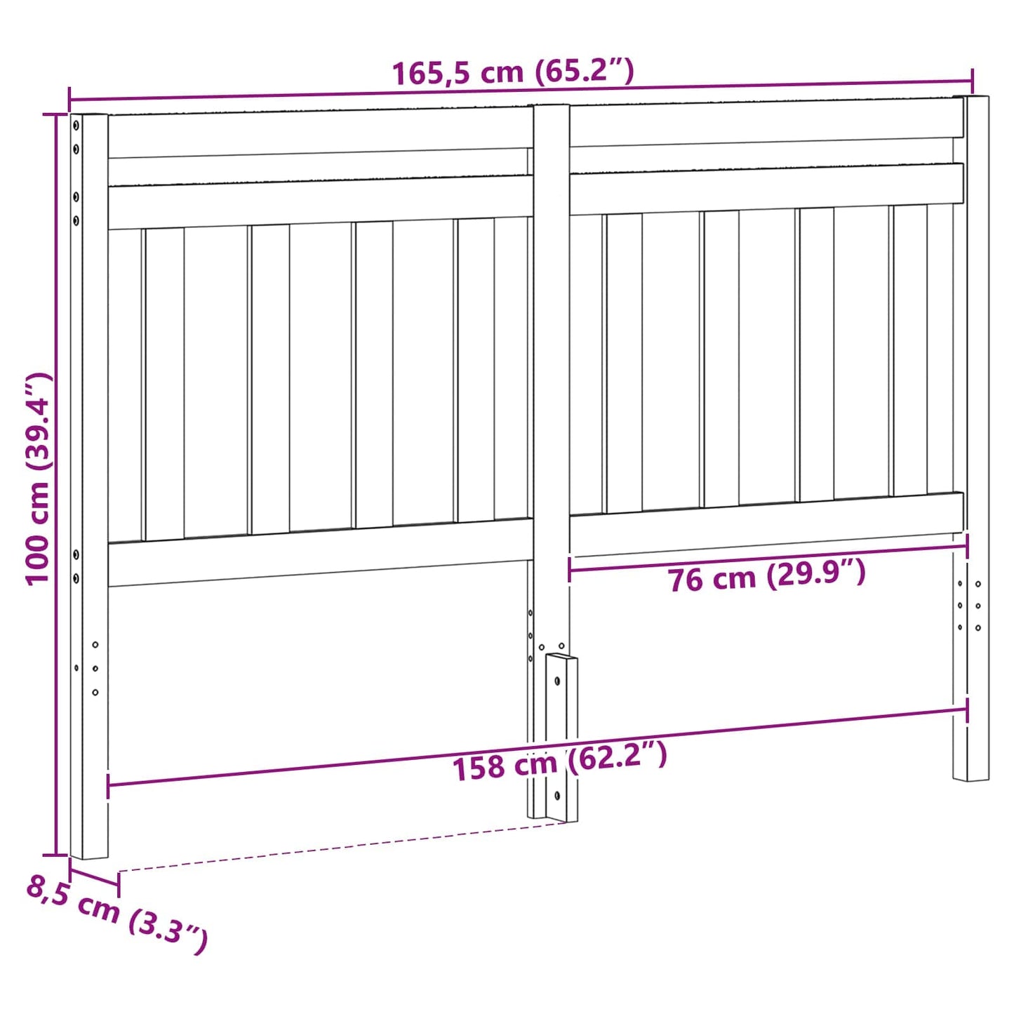 vidaXL Κεφαλάρι με κεφαλάρι Κερωτό καφέ 165,5 x 100 cm