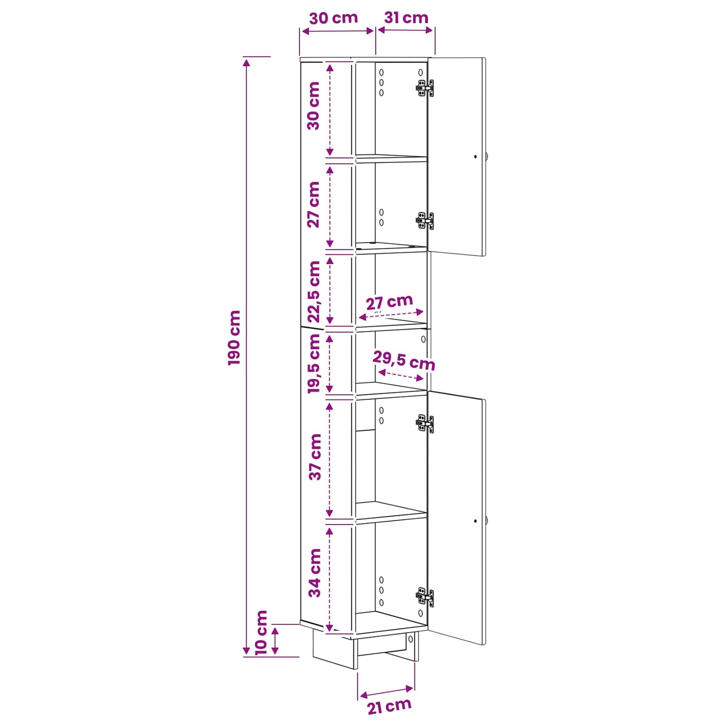 vidaXL Ντουλάπι Μπάνιου με Ανοιχτό Ράφι EDE Καπνισμένο Ξύλο Δρυός