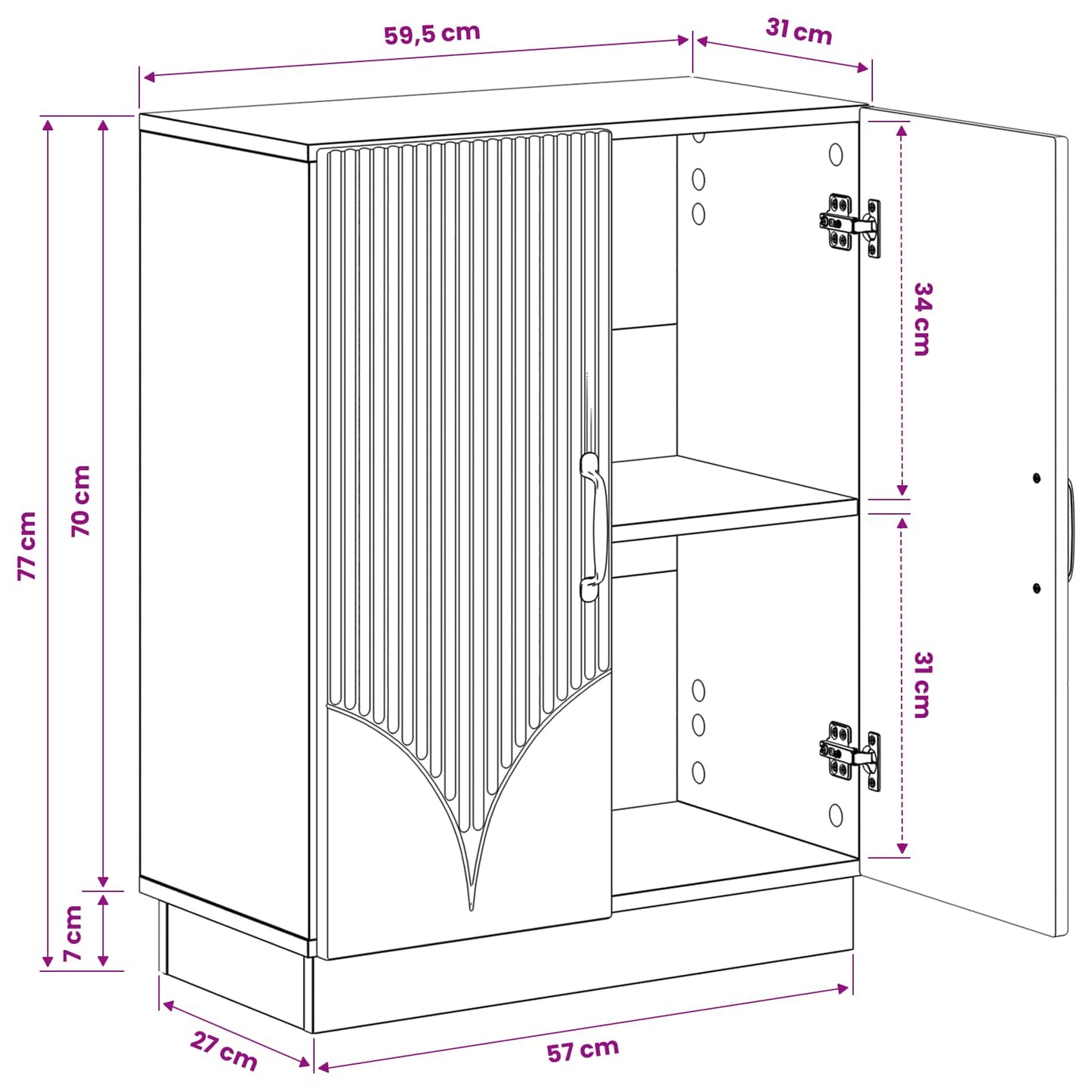 vidaXL Ντουλάπι Αποθήκευσης Μπάνιου HOORN Sonoma Δρυς