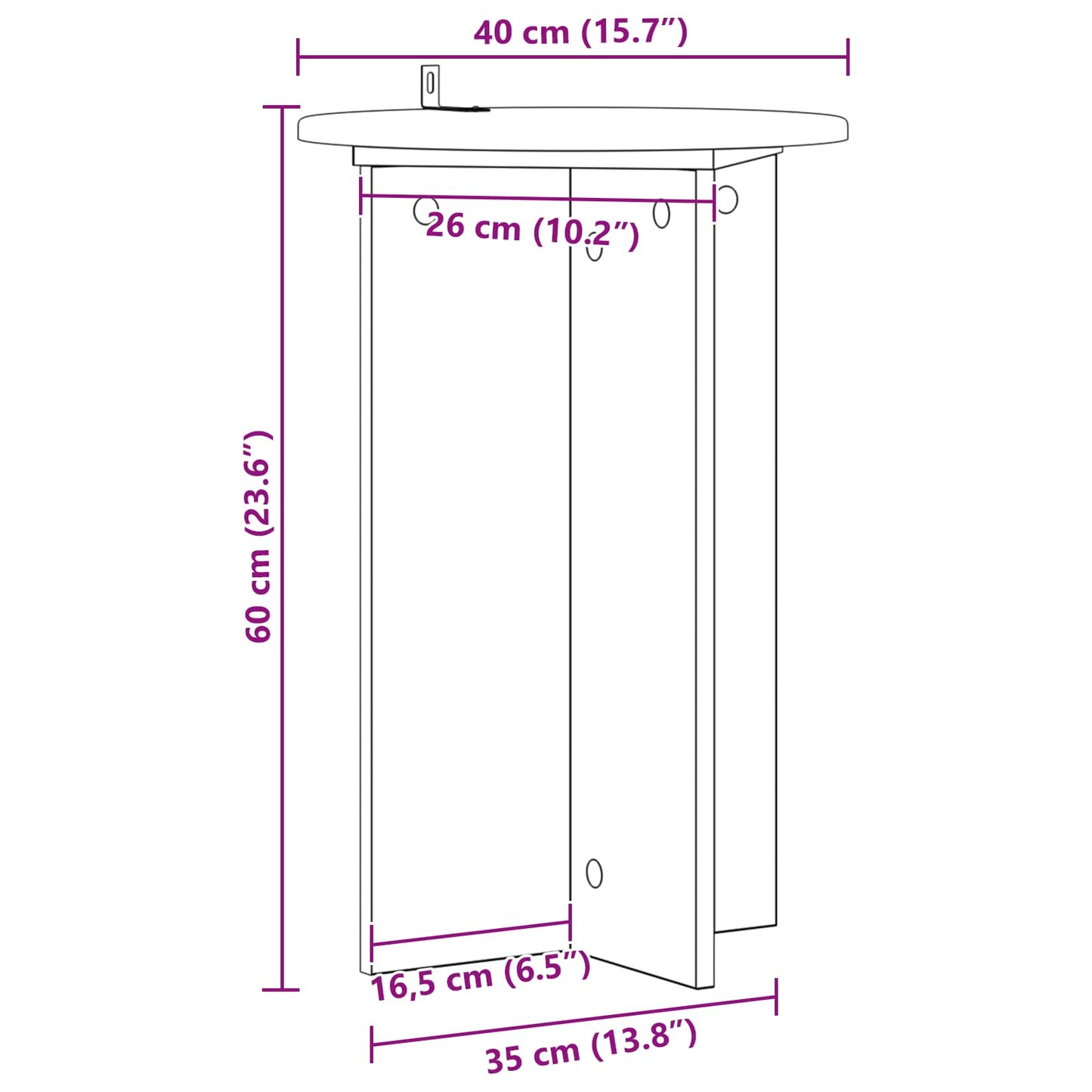 vidaXL Βάση φυτών 2 τμχ. Γκρι Sonoma Ø40 x 60 εκ. Επεξεργασμένο Ξύλο