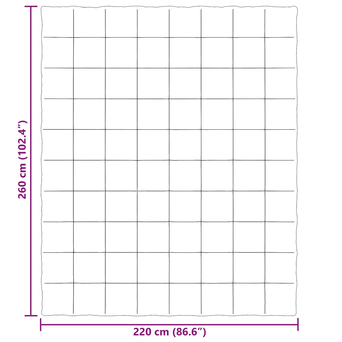 vidaXL Κουβέρτα ολόκληρου του χρόνου Ανθρακί 220 x 260 cm Μικροΐνες