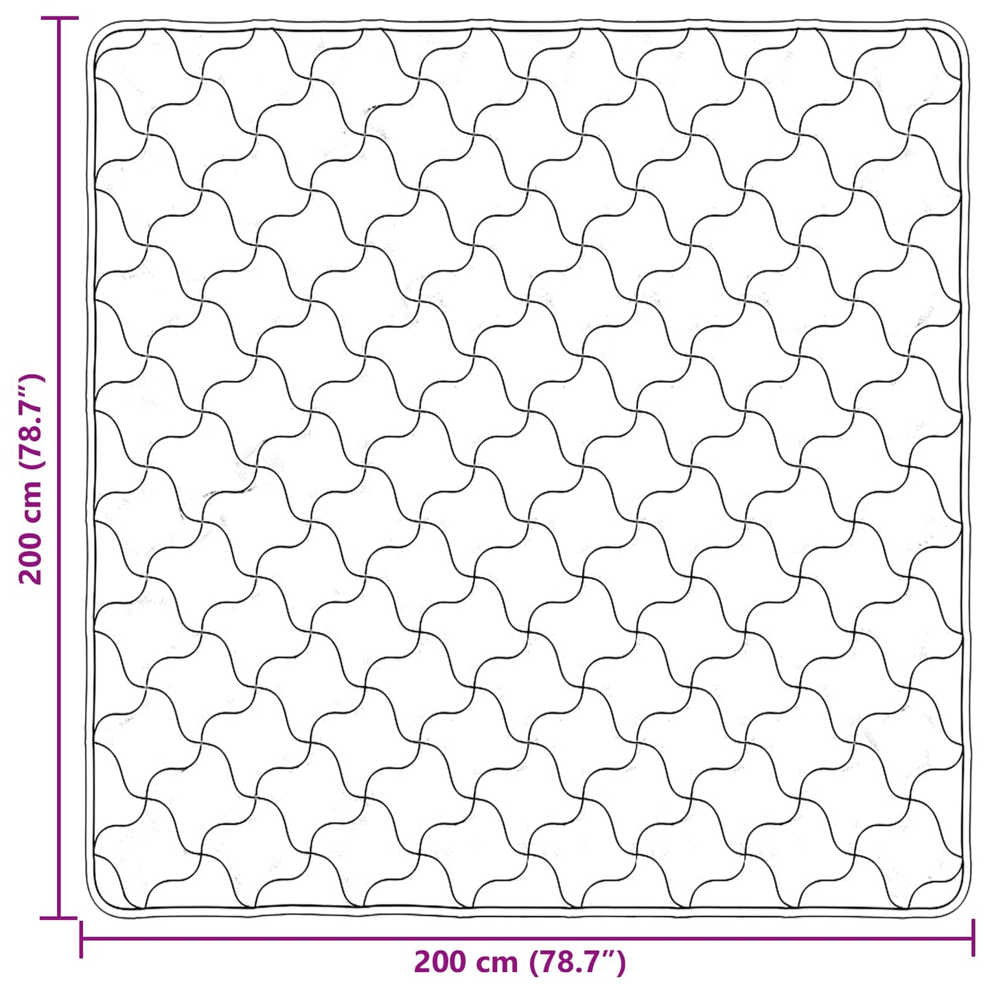 vidaXL Κουβέρτα ολόκληρου του χρόνου Ανοιχτό γκρι 200 x 200 cm