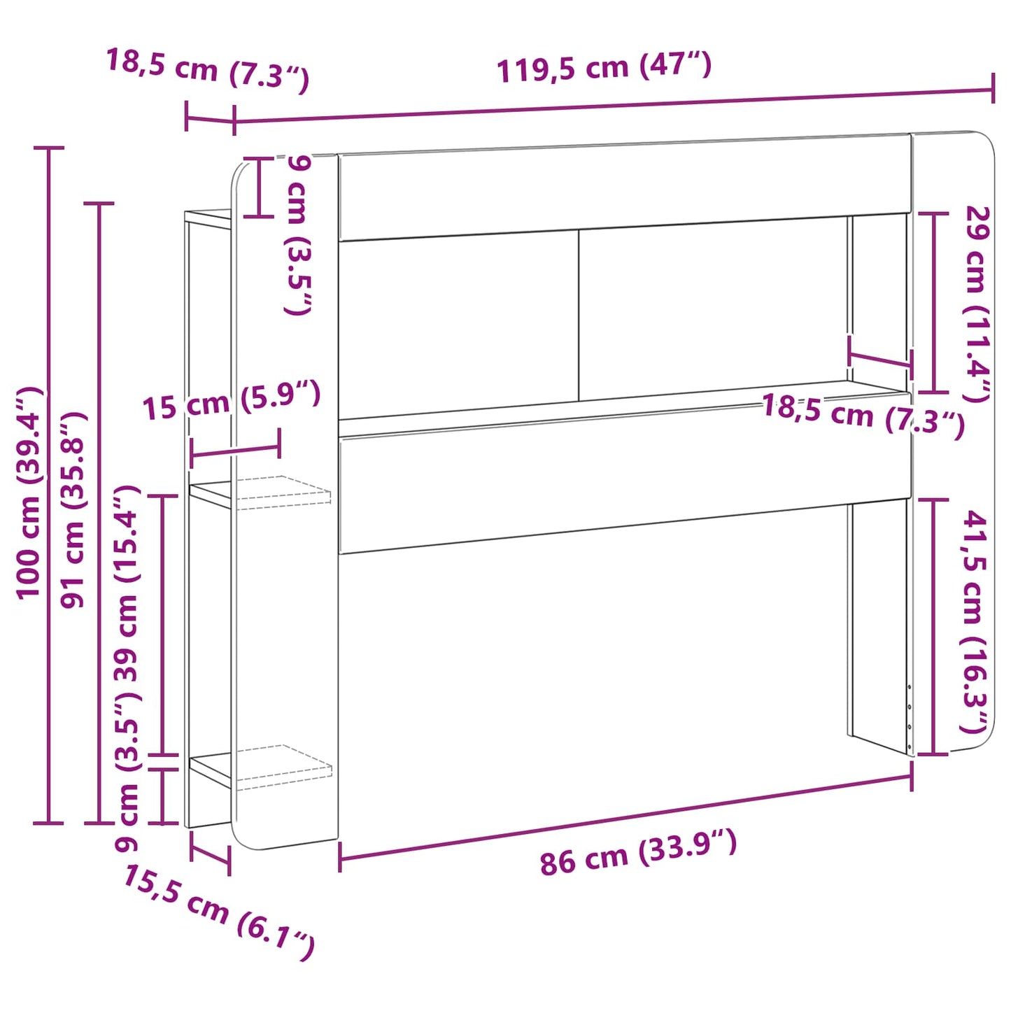 vidaXL Κρεβάτι με Κεφαλάρι Artisan Δρυς 100 cm