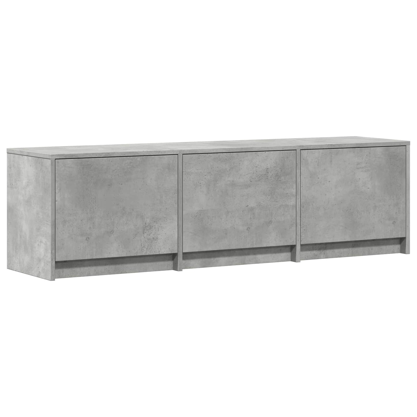 vidaXL Τηλεοπτική βιβλιοθήκη με LED 140x34x40 εκ Γκρι Σκυροδέματος