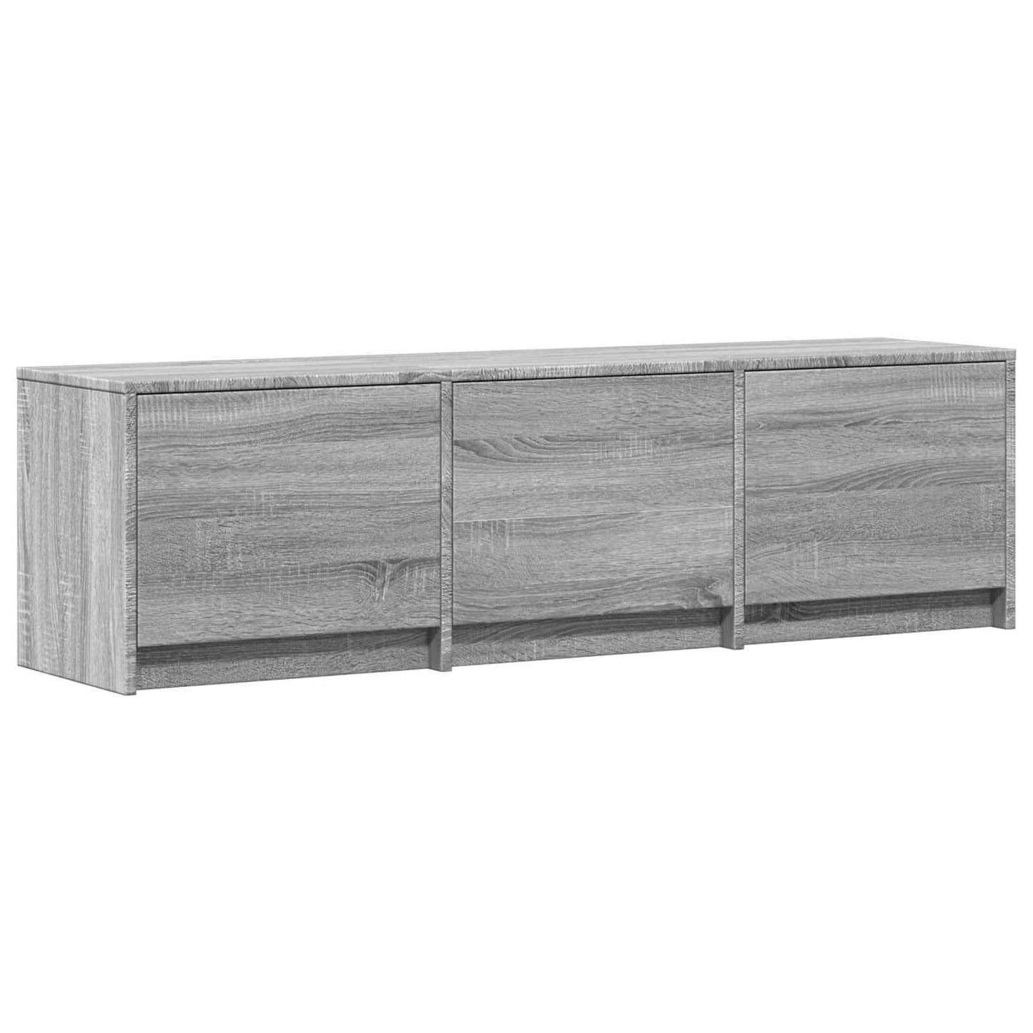 vidaXL Τηλεοπτική βιβλιοθήκη με LED 140x34x40 εκ Γκρι Sonoma