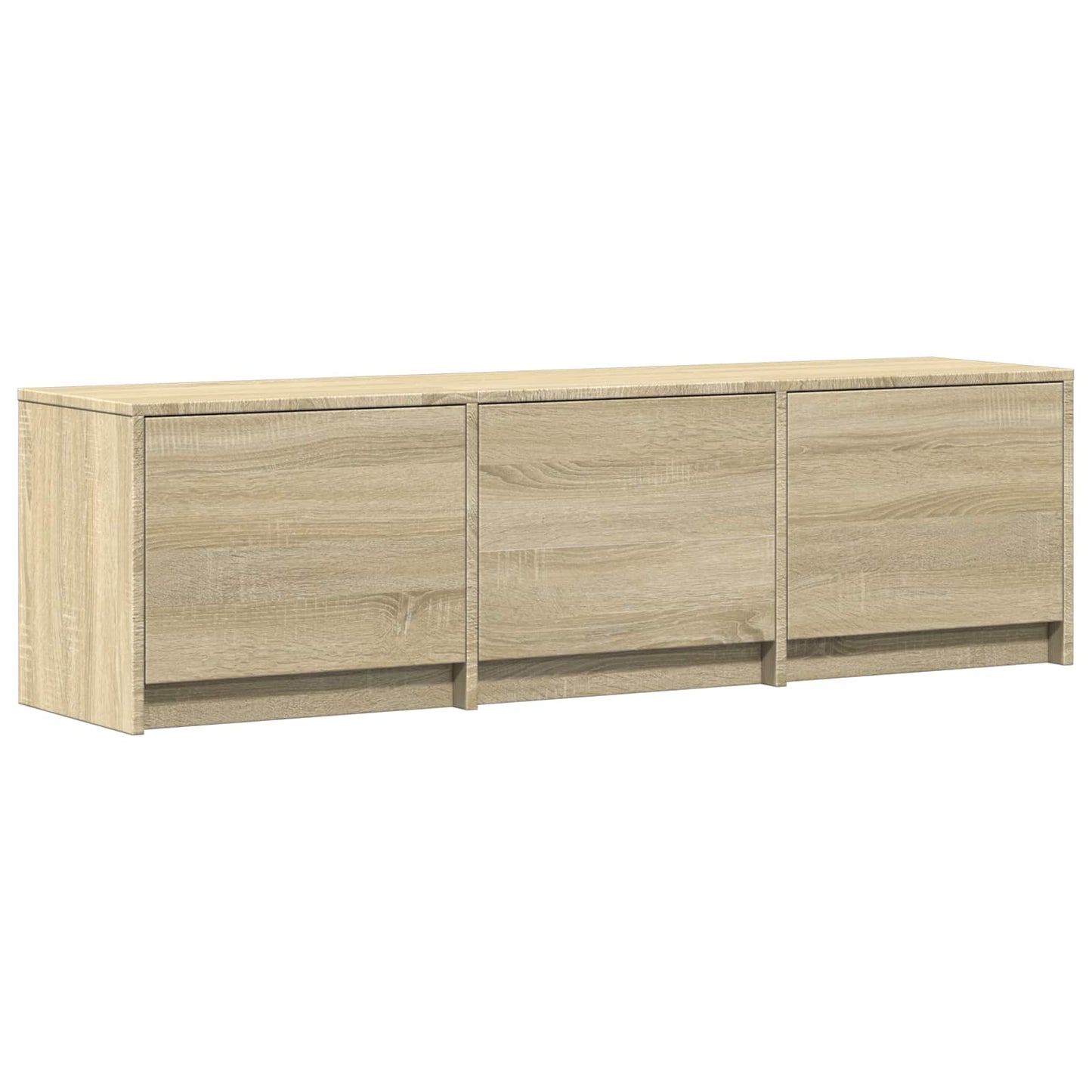 vidaXL Τηλεοπτική βιβλιοθήκη με LED 140 x 34 x 40 εκ Sonoma Δρυς