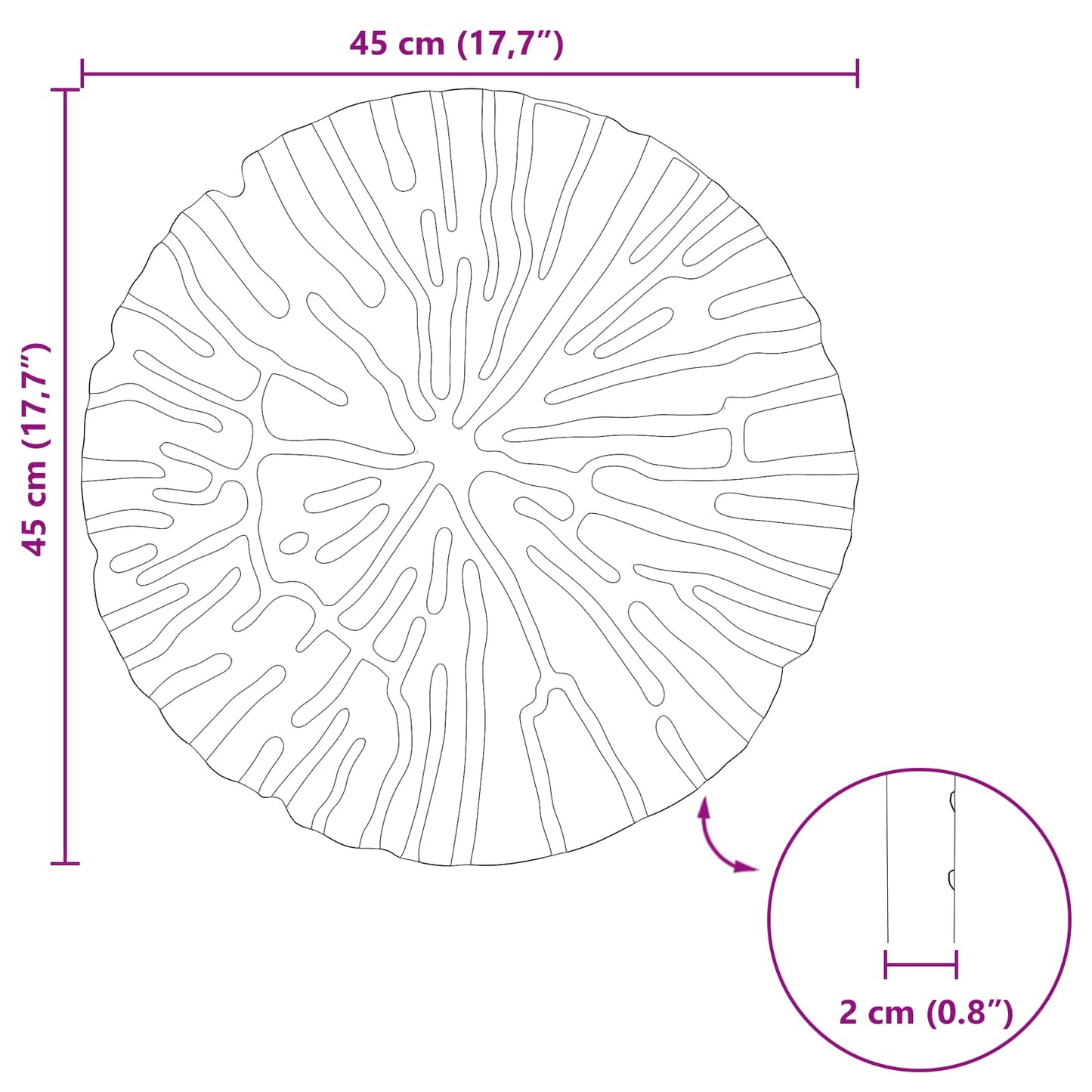 vidaXL Πέτρα βήματος 6 pcs Κόκκινο Ø 45 x 1,8 εκ Λάστιχο