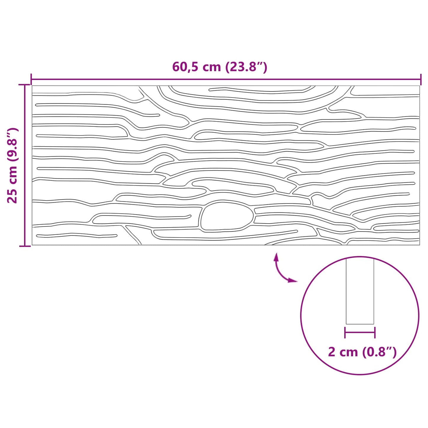 vidaXL Πέτρα βήματος 6 pcs Κόκκινο 60,5 x 25 x 2 εκ Λάστιχο