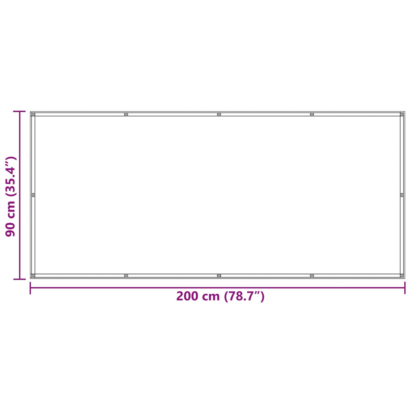 vidaXL Οθόνη Μπαλκονιού 90 x 200 cm