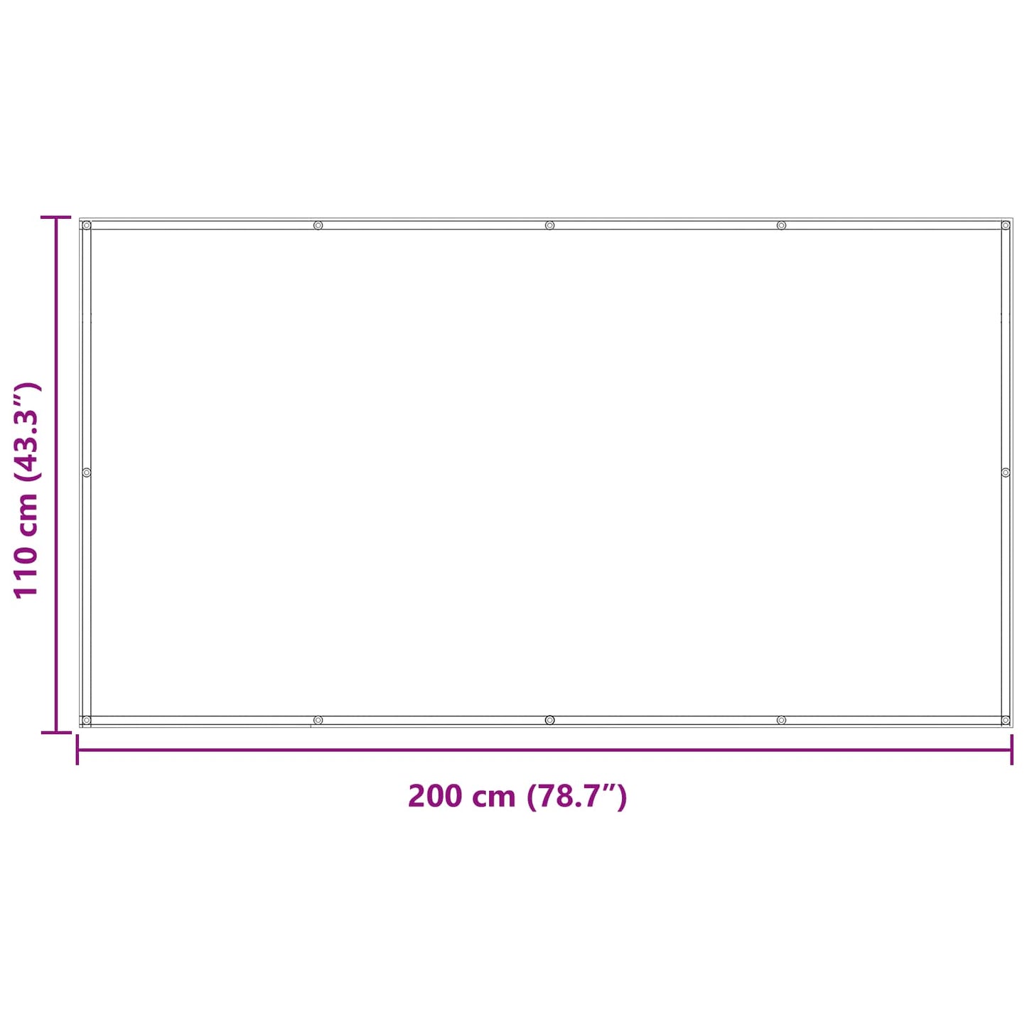 vidaXL Οθόνη Μπαλκονιού Κίτρινο 110 x 200 εκ Ύφασμα Όξφορντ