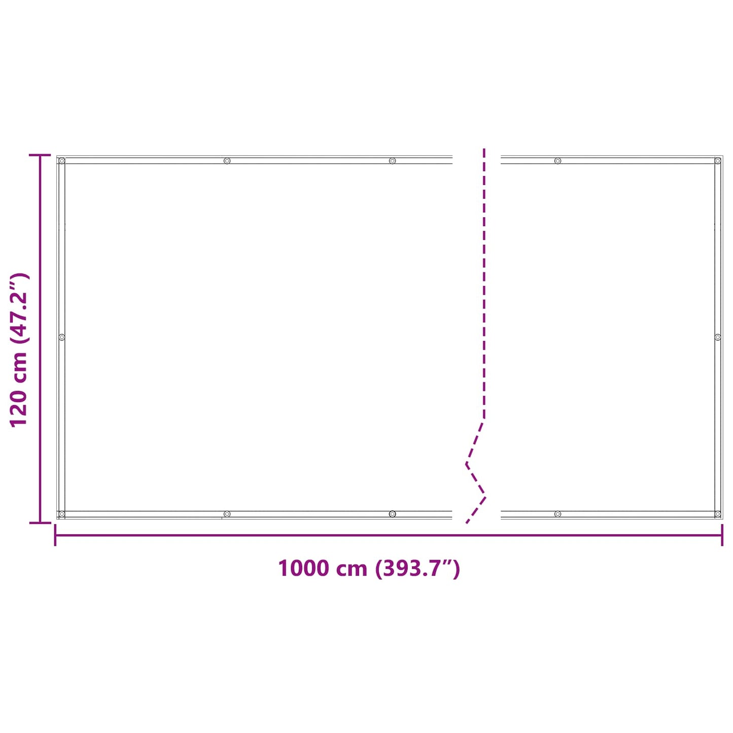 vidaXL Οθόνη Μπαλκονιού Ανοιχτό Γκρι και Λευκό 120 x 1000 cm