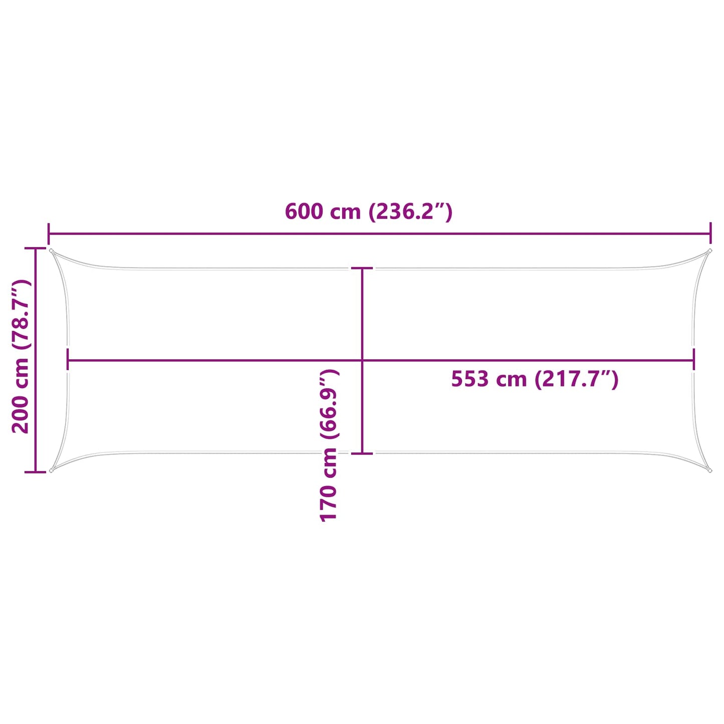 vidaXL Πανί σκιάς Τερακότα 6 x 2 m 100% Πολυέστερ Οξφόρδη