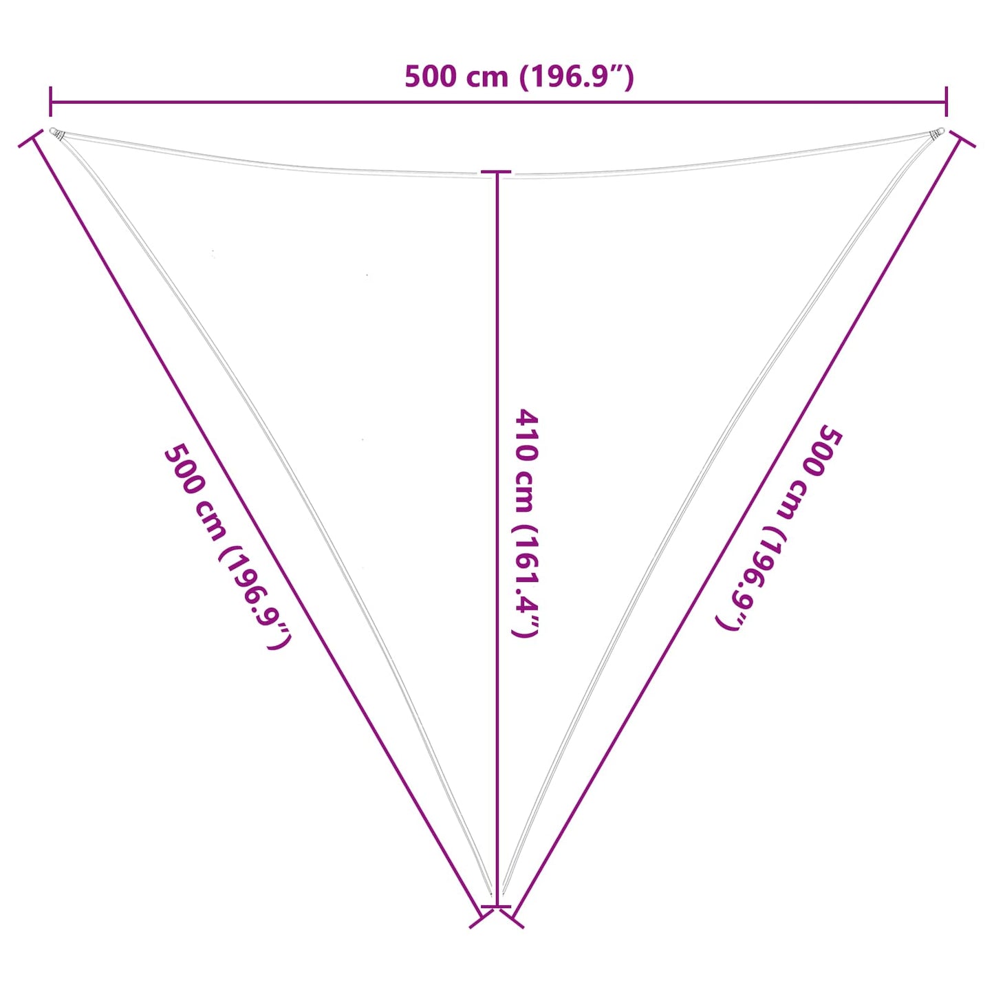 vidaXL Σκίαση Ήλιου Εξωτερικού Χώρου 5 x 5 x 5 m