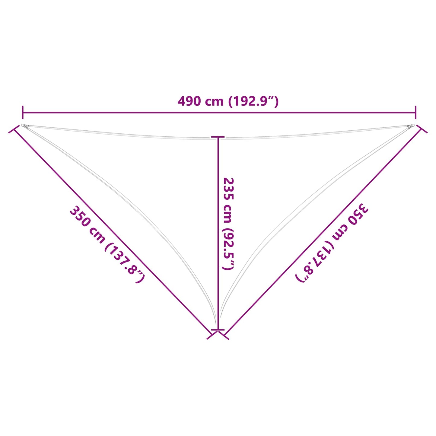 vidaXL Πανί σκιάς Κίτρινο και Λευκό 3,5 x 3,5 x 4,9 m