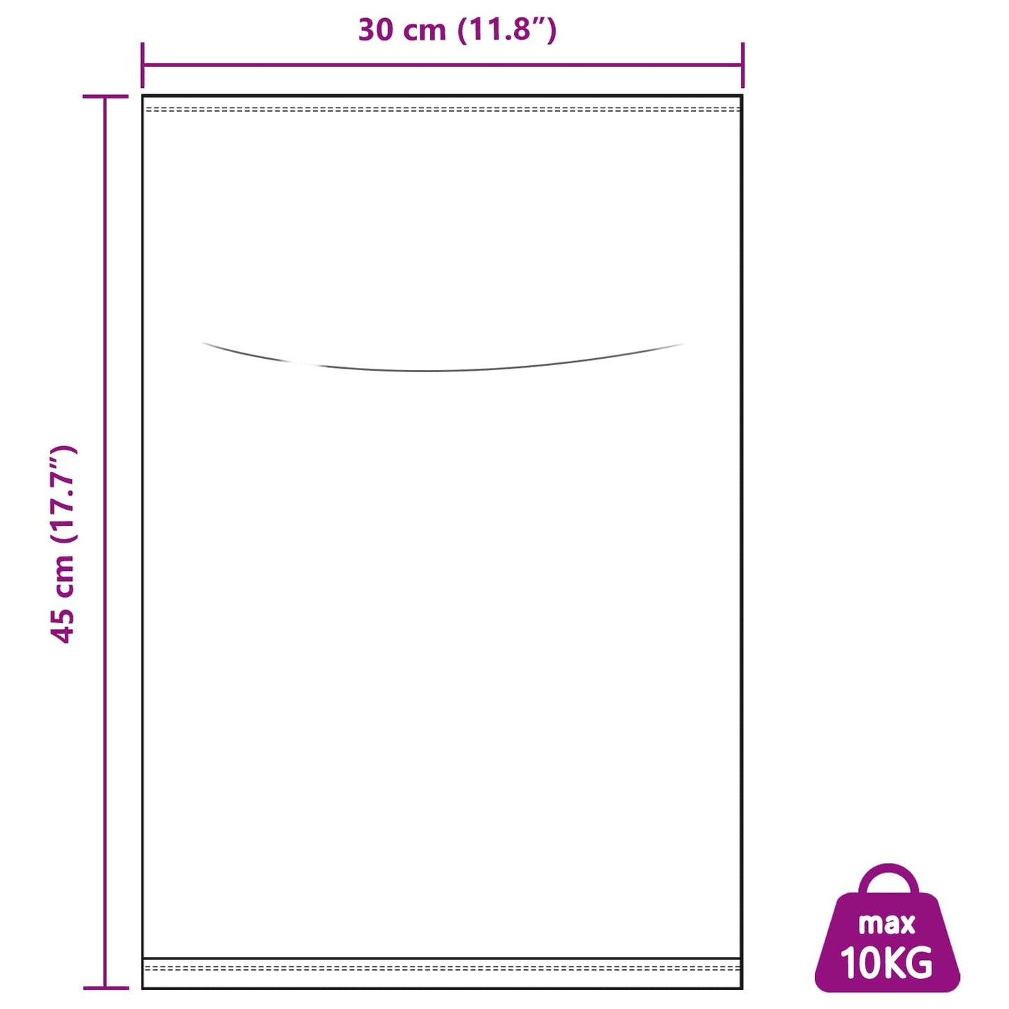 vidaXL Υφασμάτινοι σακίδες 100 τεμ. Λευκό 30 x 45 εκ PP