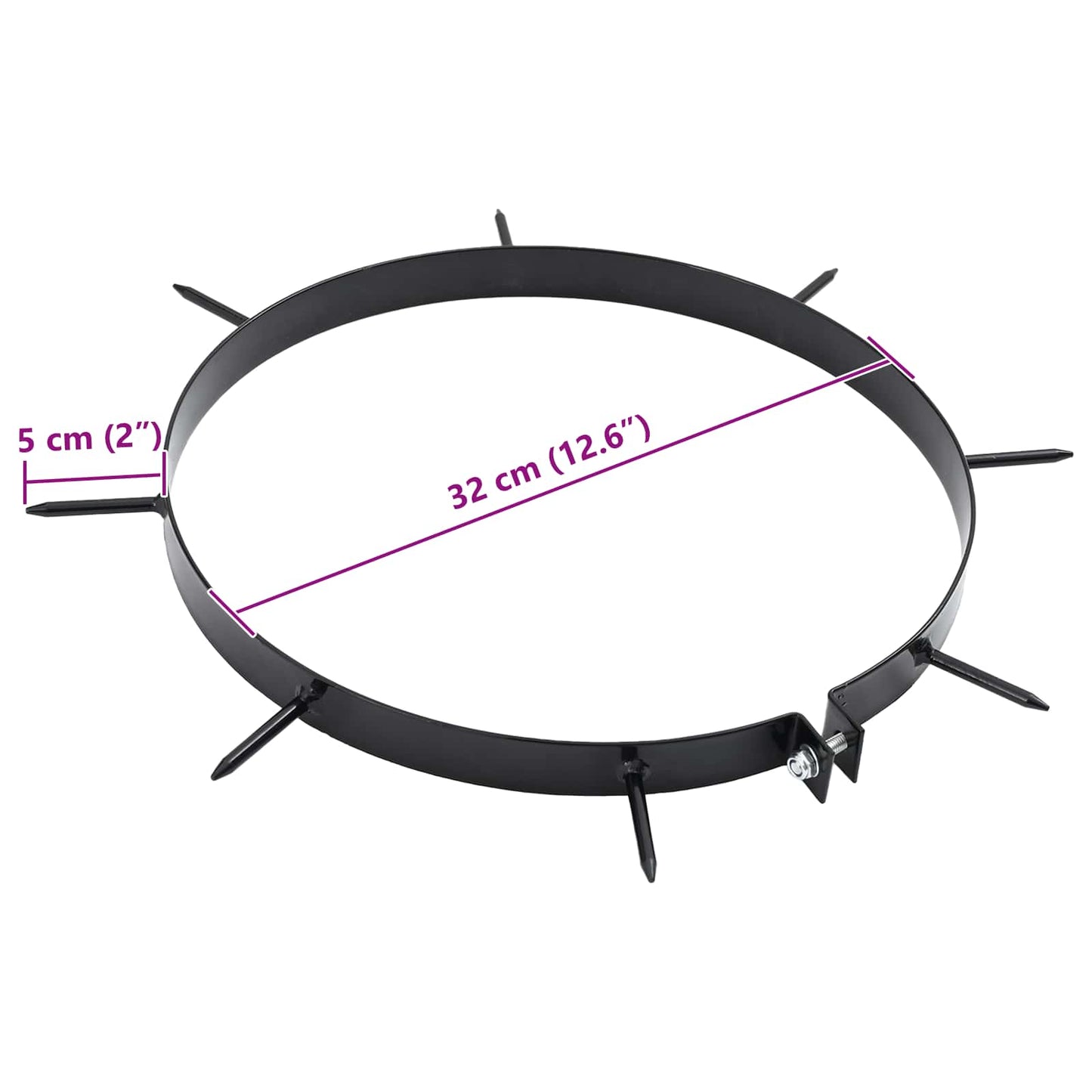 vidaXL Σφιγκτήρας Αεριστήρα Γκαζόν με Σπαθιά 5 pcs Ø 320 χλστ. Ατσάλι