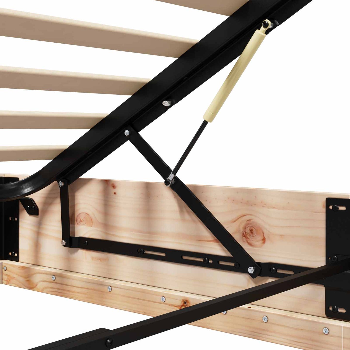 vidaXL Κρεβάτι Οθωμανικού Τύπου Φυσικό 120 x 190 cm Στερεό πεύκο