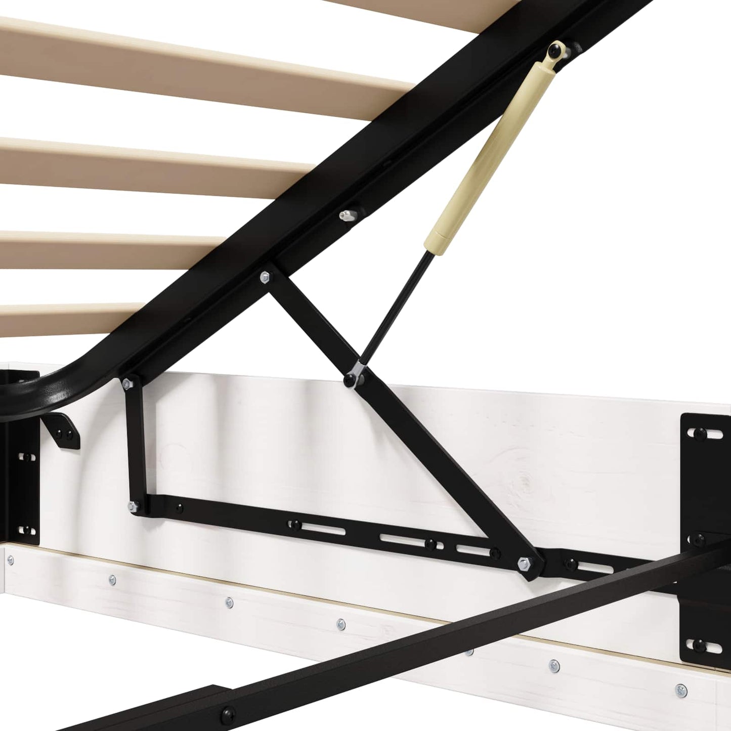 vidaXL Κρεβάτι Οθωμανικού Τύπου Λευκός 150 x 200 cm Στερεό πεύκο