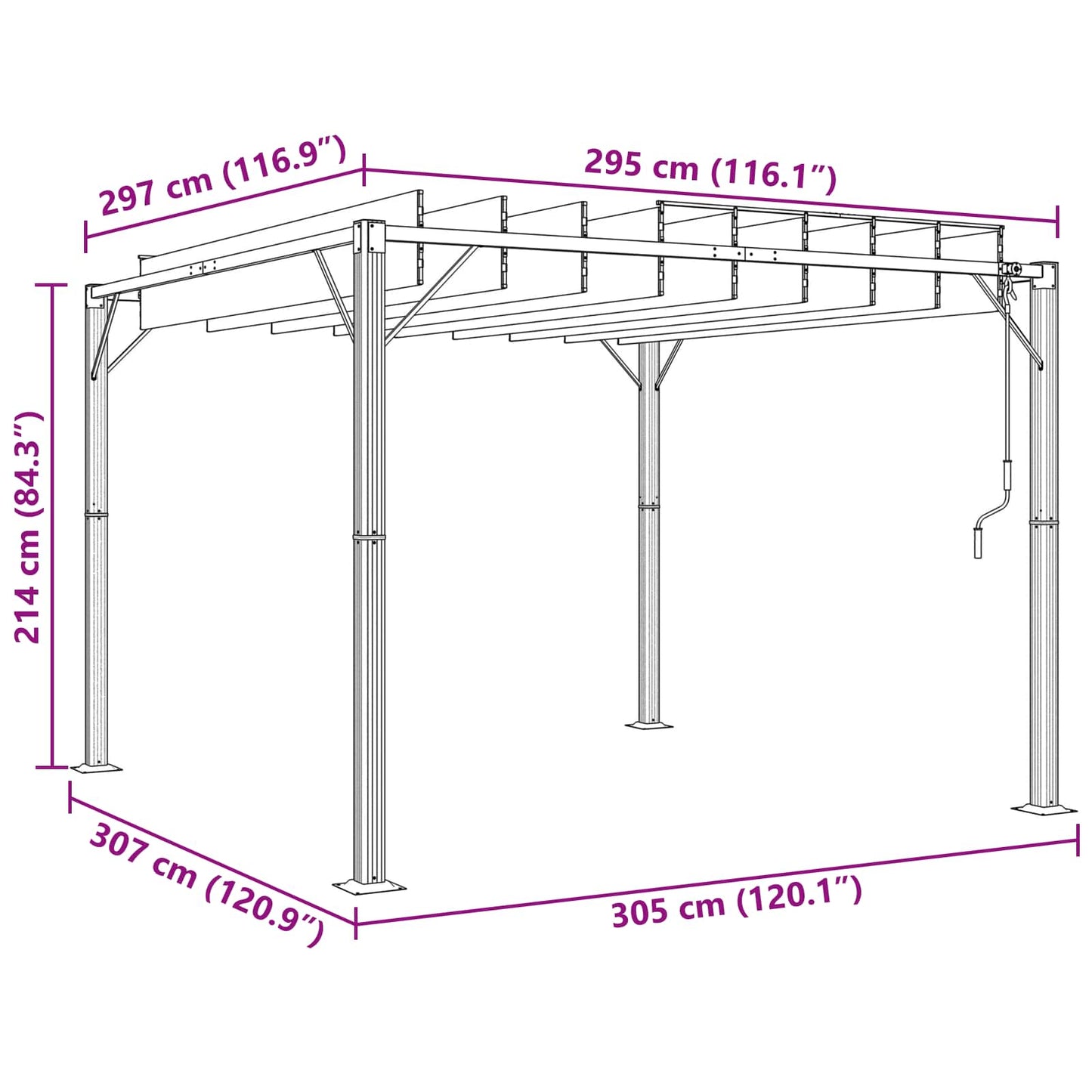 vidaXL Γκαζebo με λουόμενη στέγη Πράσινο 3 x 3 x 2,14 μ
