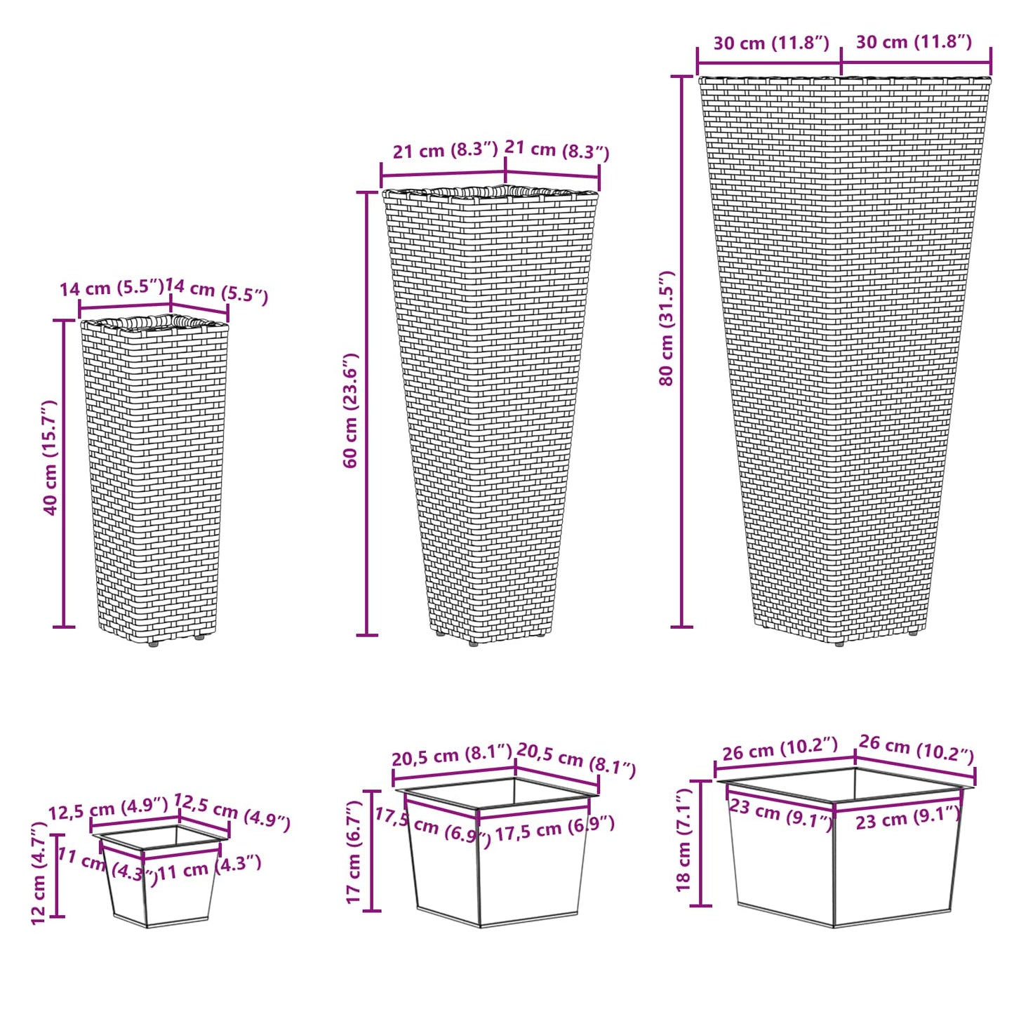 vidaXL Σετ Υπαίθριας Χρήσης 3 pcs Μέταλλο