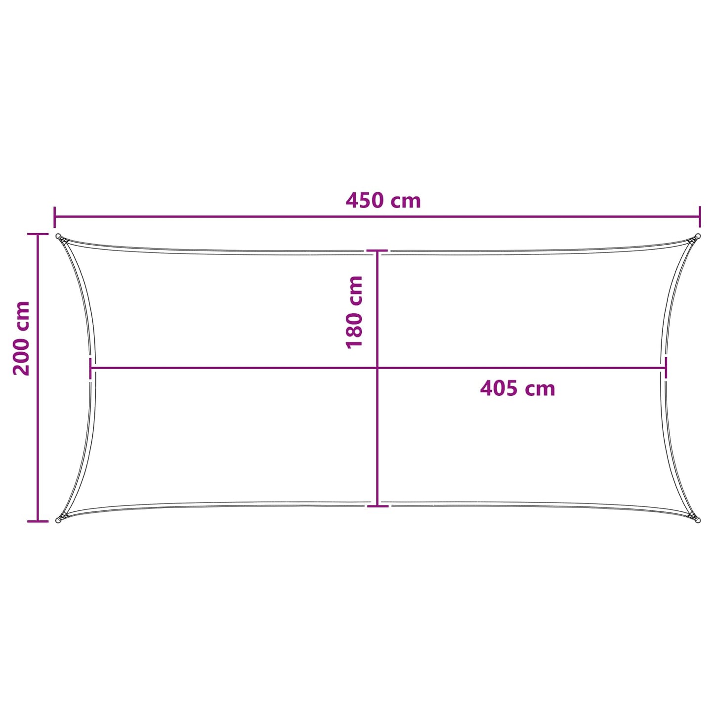 vidaXL Ικανότητα Σκίασης Γκρι και Λευκό 2 x 4,5 m HDPE