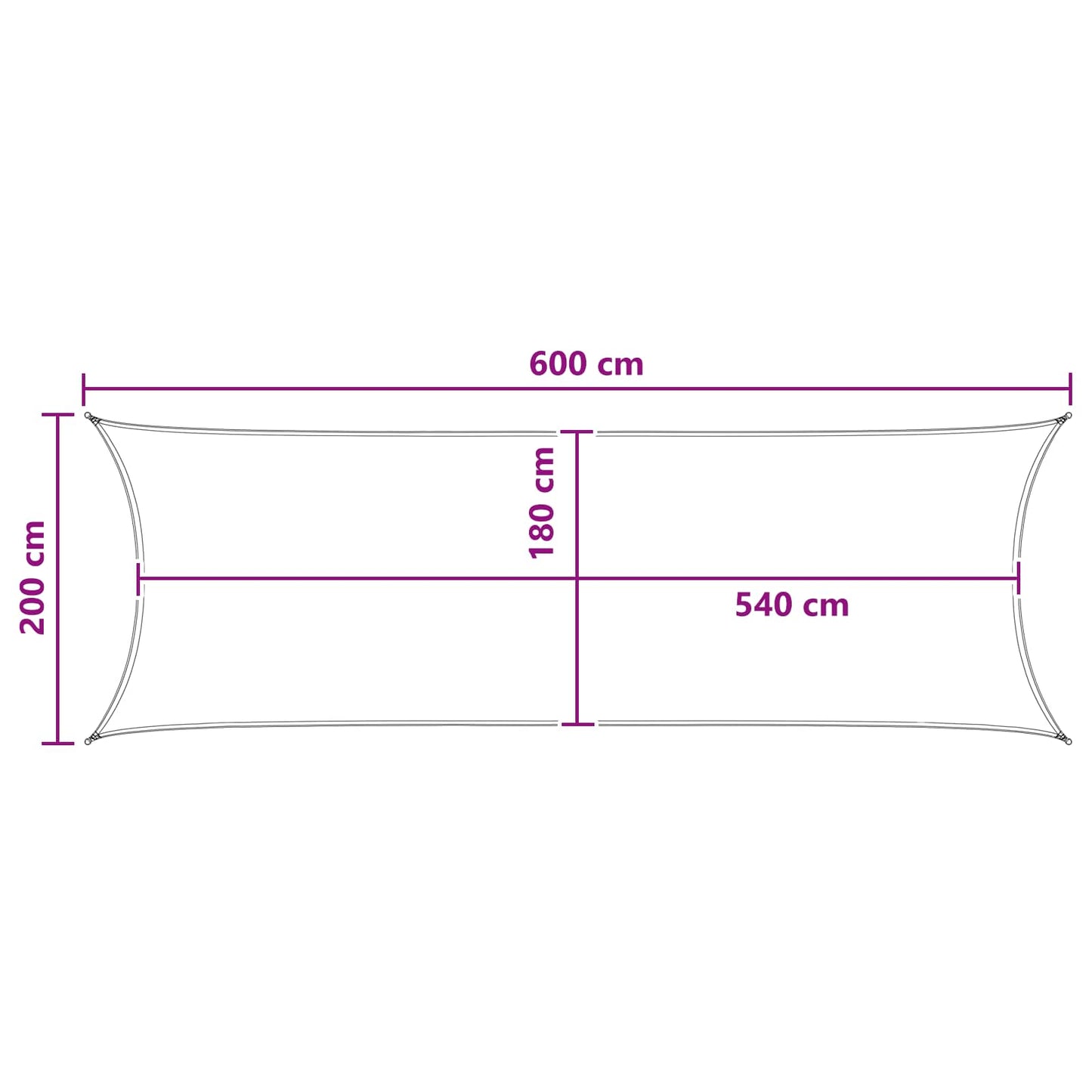 vidaXL Ικανότητα Σκίασης Μπλε και άσπρο 2 x 6 m HDPE