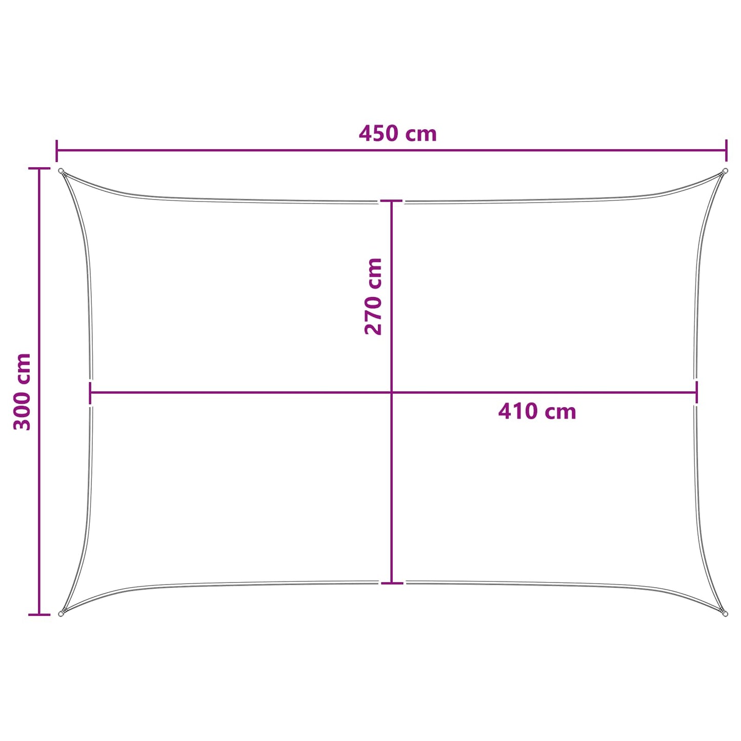 vidaXL Ικανότητα Σκίασης Μπλε και άσπρο 3 x 4,5 m HDPE