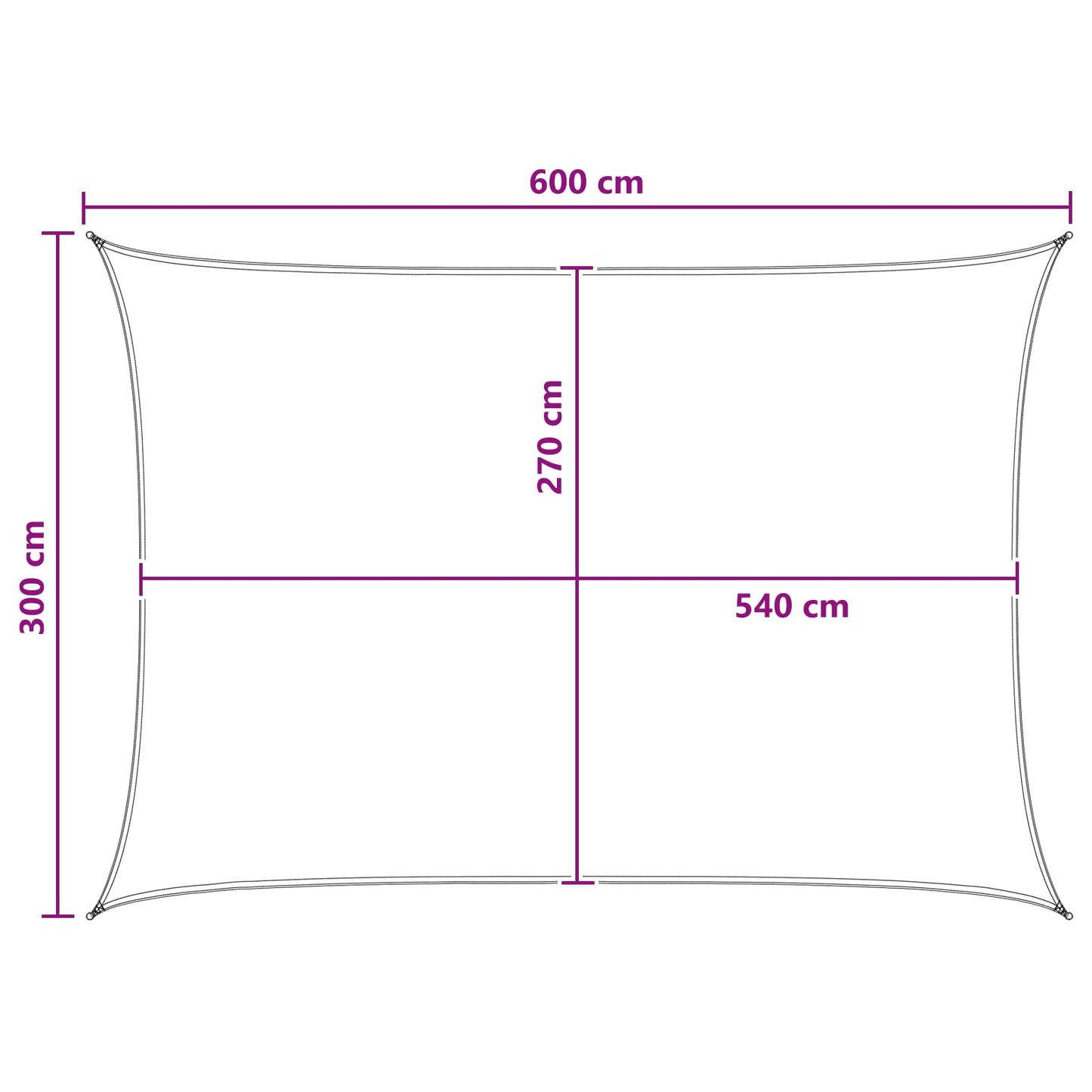 vidaXL Ικανότητα Σκίασης 3 x 6 m HDPE Ορθογώνιος