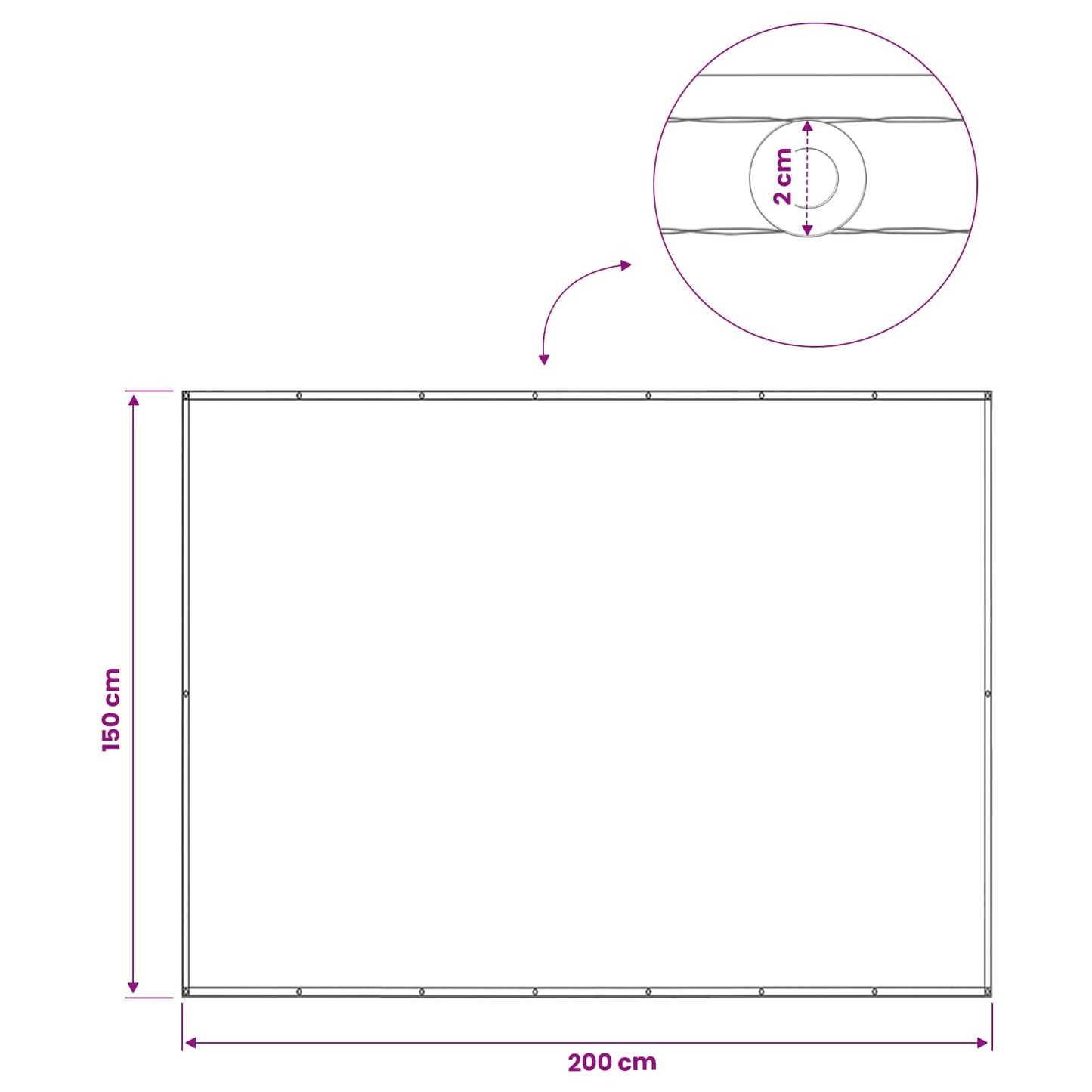 vidaXL Αδιάφανο σκίαστρο μπαλκονιού 150 x 200 cm Polyester Taupe