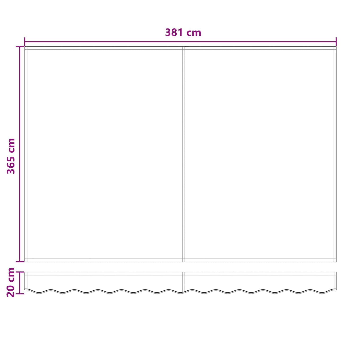 vidaXL Αναδιπλούμενη τέντα Taupe 400 x 350 εκ